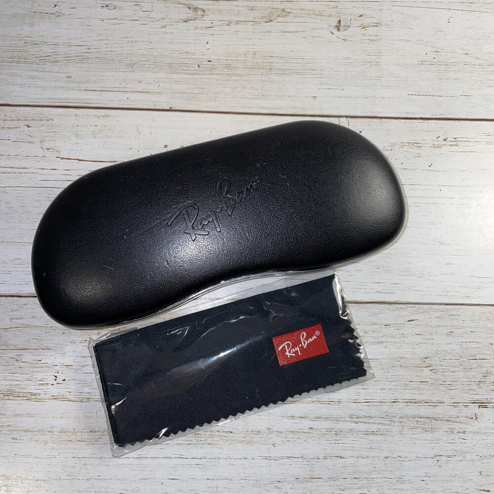 Ray Ban Glasses Clam Shell Hard CASE ONLY Eyeglasses Sunglass w/CleaningCloth